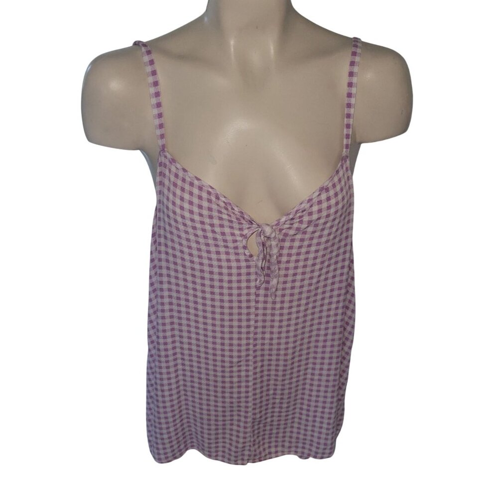 Pink & White Gingham Sleeveless blouse With Adjustable Straps‎ By Torrid Size